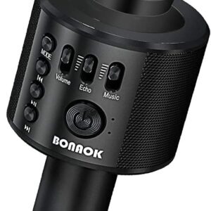 BONAOK Wireless Bluetooth Karaoke Microphone, 3 in 1 Karaoke Microphone…
