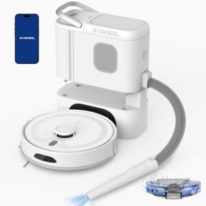 Robot Vacuum Cleaner and Mop Combo with Self-Emptying Portable Design, 80…