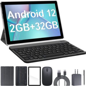 Android 12 Tablet with Keyboard 10 Inch 2 in 1 Tablet Set…