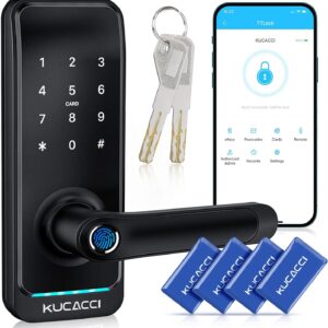 Smart Keyless Entry Lock with Handle: Kucacci Smart Door Lock…