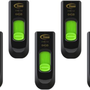 TEAMGROUP C145 64GB Pack of 5 USB 3.2 Gen 1 (3.1/3.0) Read 100M…