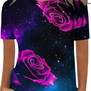 Women's T-shirts Round Neck Short Sleeve Printed T-shirt…