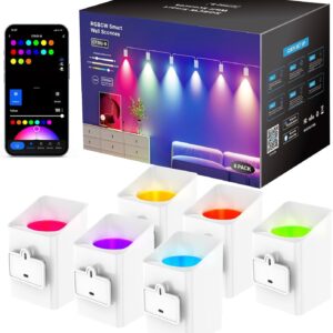 RGBCW Smart Wall Sconces WiFi Wall Lights 54 Dynamic Modes, …