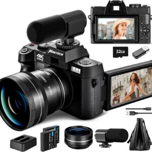Mo Digital Cameras for 4K Photography and Video, 48 MP Vlogging…