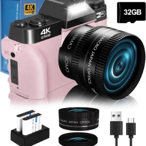 2024 Upgrade 4K 56MP Digital Camera for Photography NIKICAM…