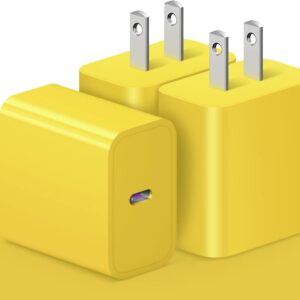 [3 Pack] USB C Charger Block, iPhone 16 20W PD Charger Block…