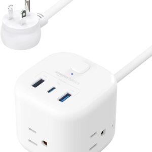 Amazon Basics Cube Power Strip 3 Outlets 3 USB Ports, 1 USB-C…