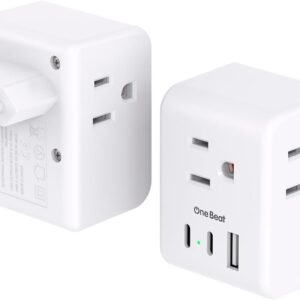 2 Pack European Travel Plug Adapter, One Beat International…