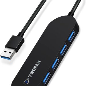 4-Port USB 3.0 Hub, Ultra Slim USB Multiport Adapter for Lap…