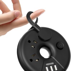 NTONPOWER 3 Feet Flat Extension Cord, Travel Extension Cord with…