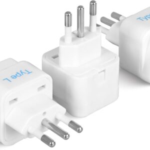 Ceptics Italia power adapter, L type plug adapter, universal…