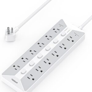 TESSAN Surge Protector Power Strip, 6 Individual Switches and…