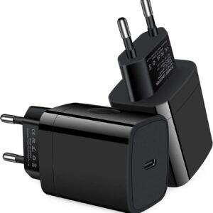 USB C Adapter, European Plug Adapter, Pack of 2 Adapters…