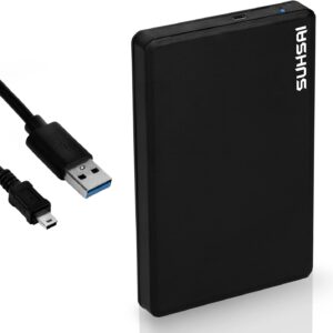 SUHSAI Disco duro externo de 120 GB USB 2.0 ultradelgado y compacto…