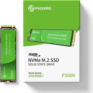 PHIXERO P3000 2TB NVME SSD, PCIe Gen3x4, M.2 2280 NVMe, Read…