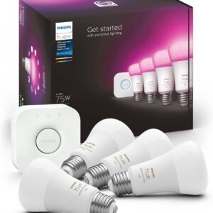 Philips Hue Smart Lighting Starter Kit – Includes (1) Bridge and…