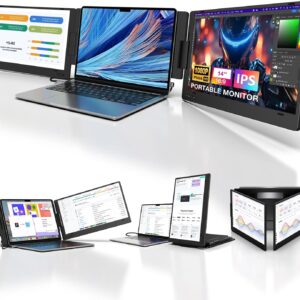 KYY Portable Laptop Monitor, 14'' FHD 1080P USB-C Triple…