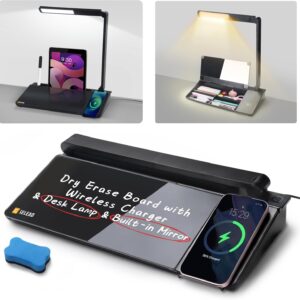 SELEAD Desktop Glass Whiteboard with Charging Station…