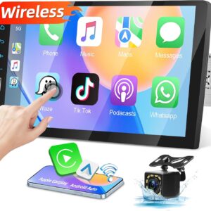 Podofo 9 Inch Single Din Carplay Car Stereo Touch Screen Rad…