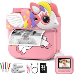 HangRui Kids Camera Instant Print, 2.4 Inch 12MP IPS Screen…