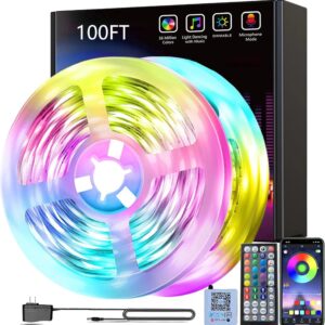 smareal LED Bedroom Lights 100ft (2 Rolls of 50ft), LED Lights for…