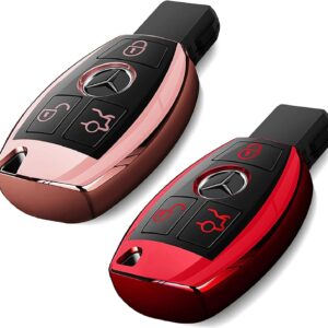 Intermerge Key Fob Case for Mercedes Benz, Premium Soft TPU…