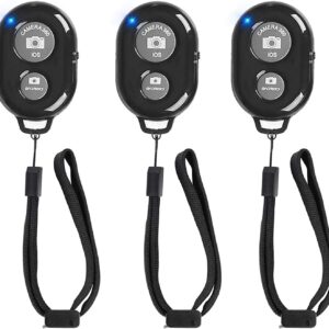 Wireless Remote Shutter for Mobile Phones and Tablets (3 Pack),…