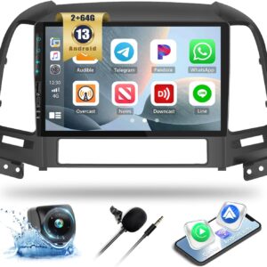 Android 13 Car Stereo Radio 2+64G for Hyundai Santa Fe 2006-…