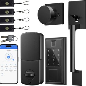 Smart Front Door Locks with Handle Knob Set, Keyless Entry…