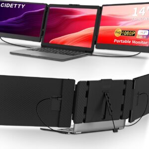 Laptop Screen Extender, 14″ FHD 1080P IPS Ultra-thin Dual/T…