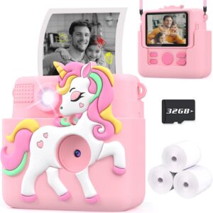 Children's Camera with Instant Print and Silicone Case, Gift…
