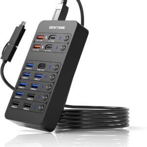 FEED USB HUB, 14 USB DATA HUB SPLITTER PORTS WITH 6 USB 3 ….