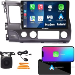 Kunfine Car CarPlay Android Auto Navigation Stereo GPS Radio…