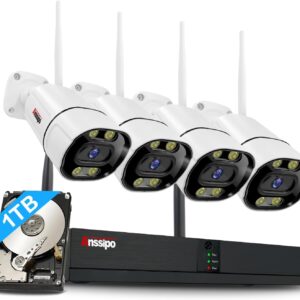 [Dual Warning, 1TB Hard Drive] 4K Security Camera System…
