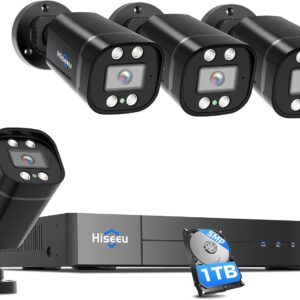 [Person/Vehicle Detection] Hiseeu 3K 5MP TVI Security Cable…