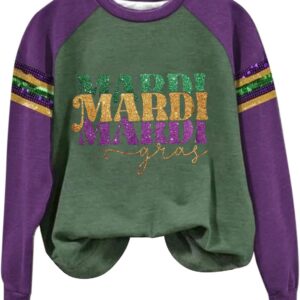 Long sleeve shirt Mardi Woman Funny costumes of New Orleans Gorda …
