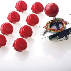 SANWA JLF-TP-8YT JOYSTICK + SANWA 8 PCS OSF-30 push button …