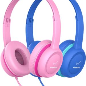 Kids Headphones with 85 dB Volume Limit, Over-Ear Headphones, Adjustable…