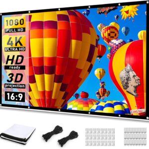 Taotique 120 Inch Projector Screen, 120 Inch Movie Projector Screen…
