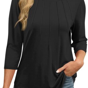 Blouses for Women 3/4 Sleeve Casual Round Neck Tunic…