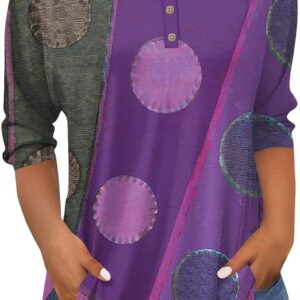 Women's 3/4 Sleeve Tops Winter Lightweight Casual Shirt…