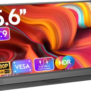 ZSCMALLS Portable Monitor, 15.6″ Extended Laptop Monitor…