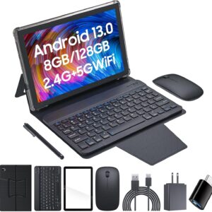 10.1 Inch Android 13 Tablet with Keyboard, 8GB RAM, 12…
