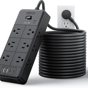NTONPOWER 4000J Long Cord Surge Protector Power Strip, 25 FT…