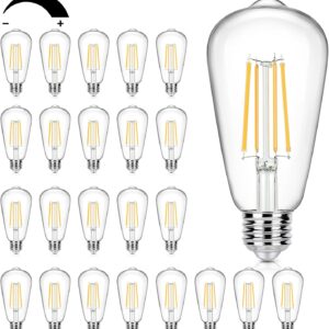 Vintage Edison LED Bulbs 60W Equivalent Dimmable 7W ST58…