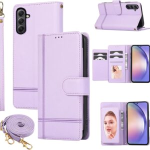 Compatible with Samsung Galaxy A15 5G Wallet Case Wrist Strap…