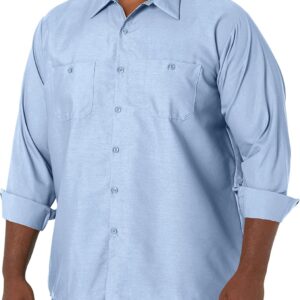 Kap Red Men's Industrial Long Sleeve Work Shirt for Men