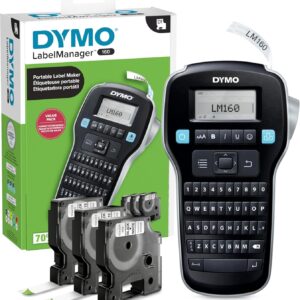 DYMO LabelManager 160 Portable Label Maker Bundle, Easy-to-U…