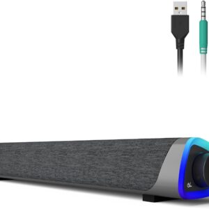 Soulion R30 computer speakers, colorful LED lights with sum …