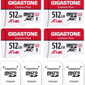 Gigastone 512GB Micro Sd Card 4-Pack, Camera Plus, Gopro, AC …